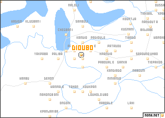 map of Dioubo