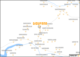 map of Dioufana