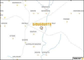 map of Diougounté