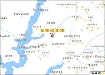 map of Dioukoukro