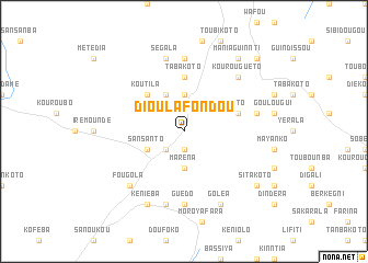 map of Dioulafondou