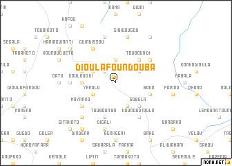 map of Dioulafoundouba