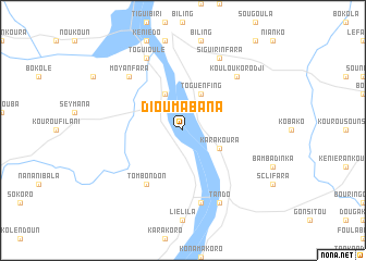 map of Dioumabana