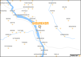 map of Dioumékon