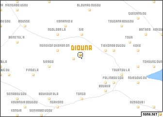 map of Diouna