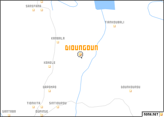 map of Dioungoun