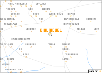 map of Diouni Guel