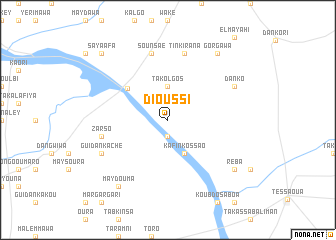 map of Dioussi