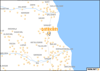 map of Dīrākarī