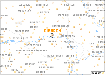 map of Dirbach