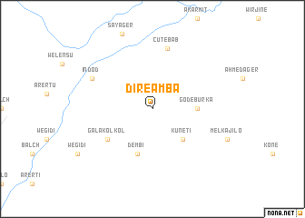 map of Dirē Āmba