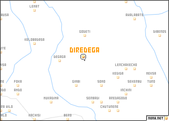 map of Dirē Dega