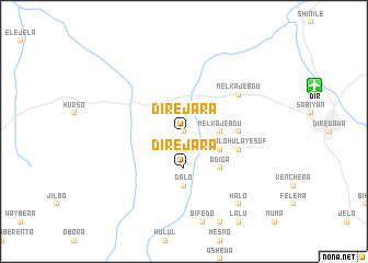 map of Dirē Jara