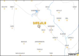 map of Dirē Jīla