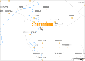 map of Diretsaneng