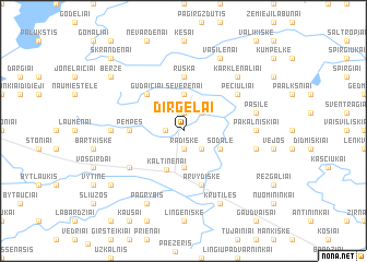 map of Dirgėlai