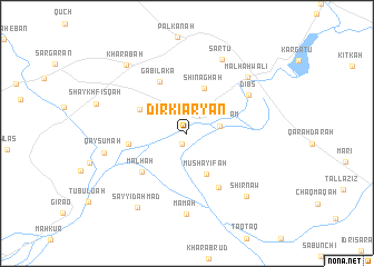 map of Dirkī Aryān