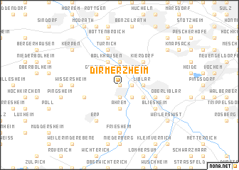 map of Dirmerzheim