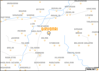 map of Dirvonai