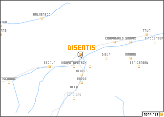 map of Disentis