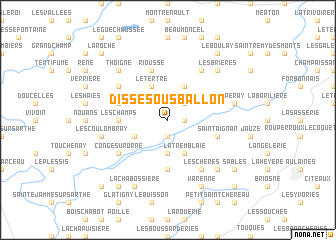 map of Dissé-sous-Ballon