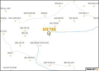 map of Diştaş