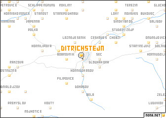 map of Ditrichštejn
