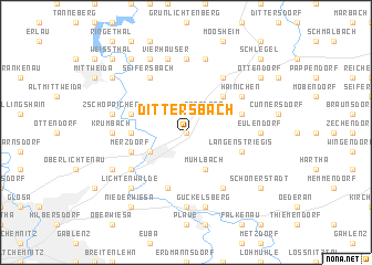 map of Dittersbach