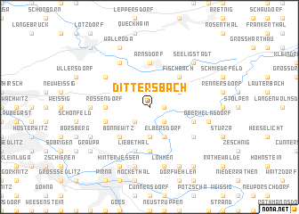 map of Dittersbach