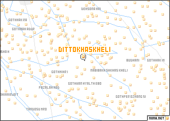 map of Ditto Khāskheli
