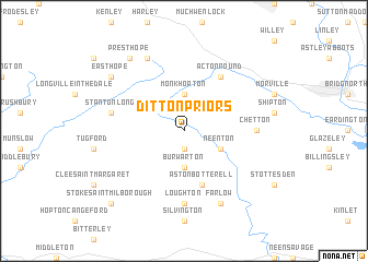 map of Ditton Priors