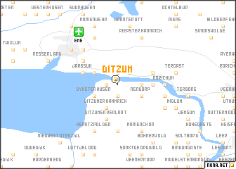 map of Ditzum