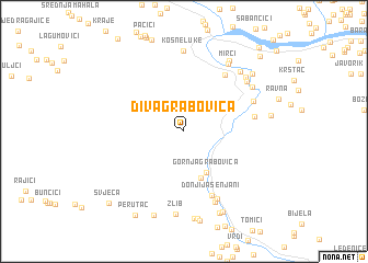 map of Diva Grabovica