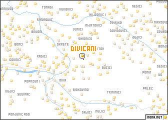 map of Divičani
