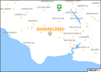 map of Dividing Creek