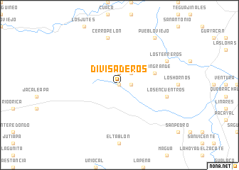 map of Divisaderos