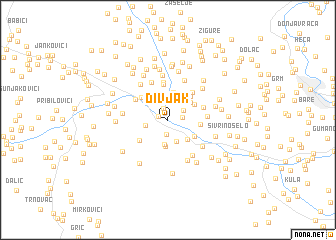 map of Divjak