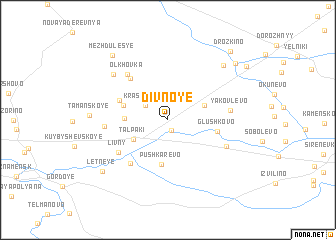 map of Divnoye