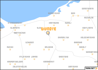 map of Divnoye