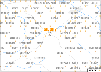 map of Divoky