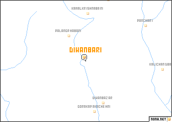 map of Dīwānbāri
