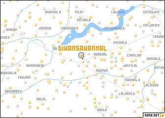 map of Diwān Sāwān Mal