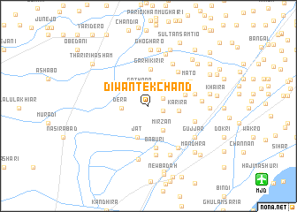 map of Dīwān Tek Chand