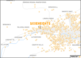 map of Dixie Heights