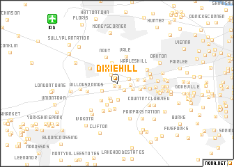 map of Dixie Hill
