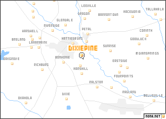 map of Dixie Pine