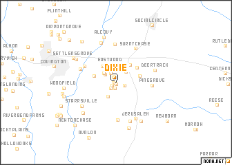 map of Dixie