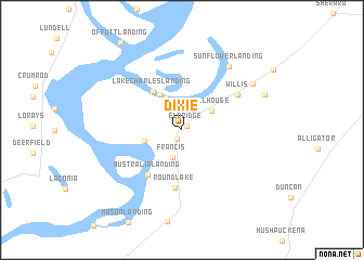 map of Dixie