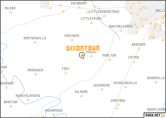 map of Dixon Town