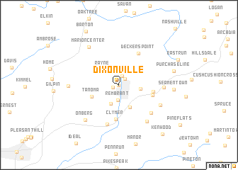 map of Dixonville